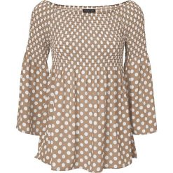 T-shirty damskie: Koszulka w kolorze beżowo-białym
