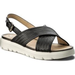 Sandały GEOX - D Amalitha B D827WB 06RBC C999 Black. Czarne klapki damskie Geox, bez wzorów, ze skóry ekologicznej, bez obcasa. W wyprzedaży za 299,00 zł.