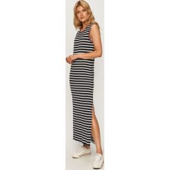 Tommy Hilfiger - Sukienka. Sukienki damskie TOMMY HILFIGER, na co dzień, s, bez wzorów, z elastanu, casualowe, z okrągłym kołnierzem, bez rękawów, maxi, proste. Za 539,90 zł.