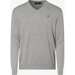Polo Ralph Lauren - Sweter męski, szary. Szare swetry męskie Polo Ralph Lauren, s, bez wzorów, z bawełny, eleganckie, polo, bez kaptura. Za 659,95 zł.