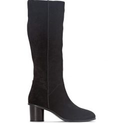 Kozaki Tere. Czarne buty zimowe damskie marki Esprit, z nubiku, z okrągłym noskiem, na obcasie. Za 487,62 zł.