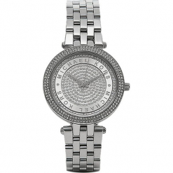 Zegarek kwarcowy "Mini Darci" w kolorze srebrnym. Białe zegarki damskie marki Michael Kors, ze stali. W wyprzedaży za 627,95 zł.