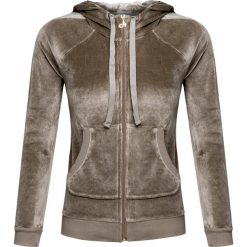 Bluza DEHA HARMONIC. Białe bluzy damskie Deha, bez wzorów, z dzianiny, bez rękawów, z kapturem. W wyprzedaży za 218,00 zł.