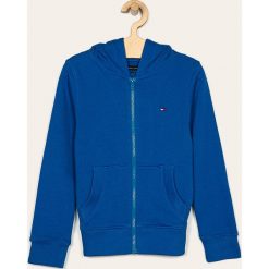 Tommy Hilfiger - Bluza dziecięca 128-176 cm. Niebieskie bluzy chłopięce TOMMY HILFIGER, bez wzorów, z elastanu, bez rękawów, z kapturem. W wyprzedaży za 199,90 zł.