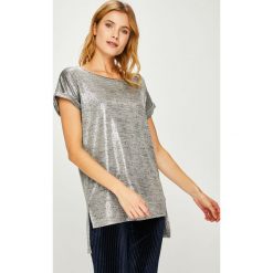 Answear - Top Night Fever. Szare bluzki damskie ANSWEAR, s, bez wzorów, z elastanu, casualowe, z okrągłym kołnierzem, z krótkim rękawem. W wyprzedaży za 59,90 zł.