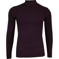 Bordowy Elegancki Półgolf Męski -Brave Soul- 100% BAWEŁNA, Super Slim, Śliwkowy, Prążkowany, Cienki SWBRSAW19MUTANToxblood. Czerwone swetry męskie m, z bawełny, eleganckie, z golfem. Za 79,00 zł.