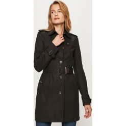 Tommy Hilfiger - Trencz. Czarne kurtki damskie TOMMY HILFIGER, s, w paski, z bawełny, bez kaptura. Za 1299,00 zł.