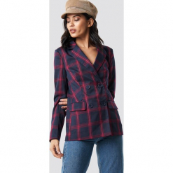 NA-KD Classic Dwurzędowa marynarka w szachownicę - Multicolor. Szare marynarki damskie NA-KD Classic, bez wzorów, z elastanu. Za 242,95 zł.