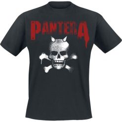 Pantera Horned Skull Stencil T-Shirt czarny. Czarne t-shirty męskie Pantera, l, z motywem zwierzęcym. Za 54,90 zł.