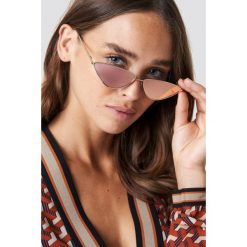 NA-KD Accessories Metalowe okulary przeciwsłoneczne - Pink,Gold. Różowe okulary przeciwsłoneczne damskie marki NA-KD Accessories. W wyprzedaży za 26,47 zł.