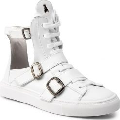 Sneakersy PATRIZIA PEPE - 2V8847/A3KW-W146 Bianco. Białe półbuty damskie Patrizia Pepe, bez wzorów, ze skóry, bez obcasa, na płaskiej podeszwie, bez zapięcia. Za 1189,00 zł.