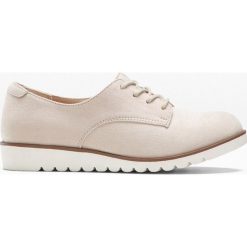Buty sznurowane bonprix beżowy. Brązowe buty sportowe damskie bonprix, bez wzorów, sportowe. Za 99,99 zł.