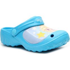 Klapki dziewczęce piankowe Kraina Lodu Elza niebieskie r. 23. Niebieskie sandały dziewczęce NoName, bez zapięcia. Za 29,99 zł.