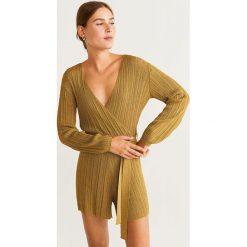Mango - Kombinezon Aladdin. Żółte kombinezony damskie Mango, s, bez wzorów, z poliesteru, bez kołnierzyka, z długim rękawem, długie. Za 229,90 zł.