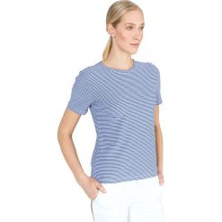 Scotch & Soda Koszulka Niebieski Biały. Niebieskie koszulki damskie Scotch & Soda, xs, w paski, z bawełny, bez kołnierzyka. Za 219,95 zł.