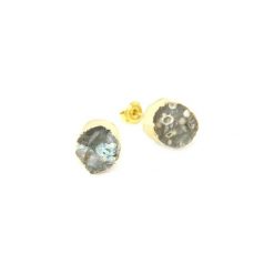 Earrings Druzy Agatu Magia Zieleni złoto. Zielone kolczyki damskie Brazi druse jewelry, złote, na sztyftcie. Za 170,00 zł.