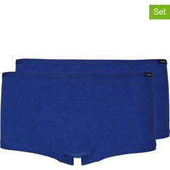 Pełne figi (2 pary) w kolorze niebieskim. Niebieskie majtki dziewczęce Skiny Girls. W wyprzedaży za 32,95 zł.