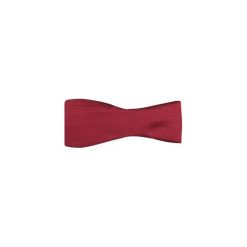 Jedwabna bordowa mucha wiązana w delikatne prążki W14. Czerwone muszki męskie Modini Moda Męska, na co dzień, bez wzorów, z jedwabiu, eleganckie. Za 99,00 zł.