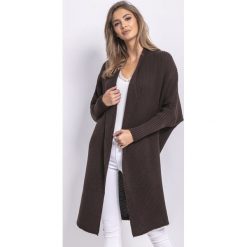 Kardigan F762. Swetry damskie Fobya, uniwersalny, bez wzorów, z jeansu. Za 95,01 zł.