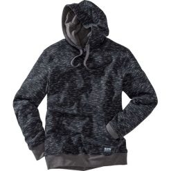 Bluza z kapturem bonprix czarny melanż. Czarne bluzy męskie bonprix, s, bez wzorów, z kapturem, bez rękawów, z kapturem. Za 74,99 zł.