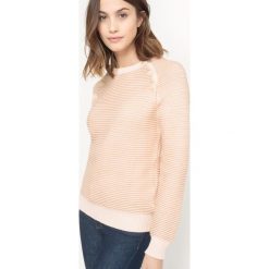 Kardigany damskie: Sweter w paski z guzikami na pachach