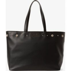 Versace Jeans - Damska torba shopper, czarny. Czarne torby damskie na zakupy Versace Jeans, bez wzorów, z jeansu, eleganckie, bez dodatków. Za 719,95 zł.