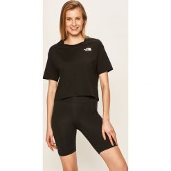 The North Face - T-shirt. Czarne bluzki damskie The North Face, s, z nadrukiem, z bawełny, z okrągłym kołnierzem. Za 99,90 zł.
