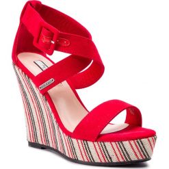 Espadryle PEPE JEANS - Ohara Smart PLS90379 Race Red 261. Czerwone espadryle damskie Pepe Jeans, bez wzorów, z jeansu, bez obcasa, na obcasie. W wyprzedaży za 239,00 zł.