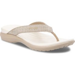 Chodaki damskie: Japonki CROCS - Capri V Shimmer Flip W 205143 Cobblestone