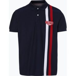 Tommy Hilfiger - Męska koszulka polo, niebieski. Niebieskie koszulki męskie TOMMY HILFIGER, m, w paski, sportowe, polo, bez rękawów. Za 279,95 zł.