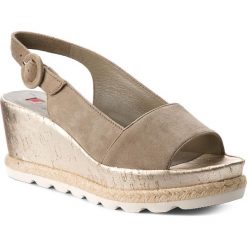 Espadryle HÖGL - 5-103242 Khaki/Platin 5800. Zielone espadryle damskie marki HÖGL, ze skóry, na obcasie. W wyprzedaży za 369,00 zł.
