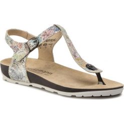 Sandały BERKEMANN - Kilia 02116 Silber/Multi/Flower Leder 166. Szare klapki damskie Berkemann, ze skóry. W wyprzedaży za 259,00 zł.