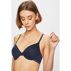 Tommy Hilfiger - Biustonosz. Niebieskie biustonosze TOMMY HILFIGER, z haftami, z elastanu. Za 179,90 zł.