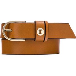 Tommy Hilfiger Classic Pasek Brązowy. Pomarańczowe paski damskie TOMMY HILFIGER, w paski, ze skóry. Za 187,95 zł.
