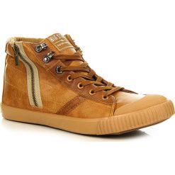 Trampki męskie: Camel trampki męskie wysokie z ekoskóry Big Star Y174035
