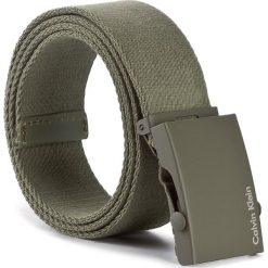 Pasek Męski CALVIN KLEIN - Canvas Adj Plaque Belt K50K500972 80 313. Zielone paski męskie Calvin Klein, w paski, z materiału. Za 129,00 zł.