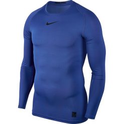 Koszulka termoaktywna męska NIKE PRO COMPRESSION TOP / 838077-480 - COMPRESSION TOP. Niebieskie koszulki męskie termoaktywne Nike, m, bez wzorów, bez kołnierzyka, z długim rękawem, długie. Za 139,00 zł.