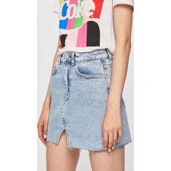 Tally Weijl - Spódnica. Niebieskie spódniczki damskie TALLY WEIJL, na co dzień, bez wzorów, z bawełny, mini, proste. Za 79,90 zł.