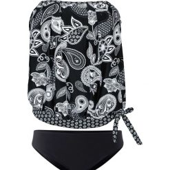 Tankini oversize (2 części) bonprix czarno-biały. Czarne bikini bonprix. Za 99,99 zł.