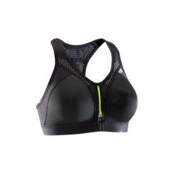 Stanik Do Biegania Easy Zip. Różowe biustonosze KALENJI, bez wzorów, z elastanu. Za 79,99 zł.