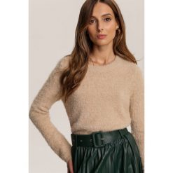 Beżowy Sweter Corralena. Brązowe swetry damskie Renee, s, bez wzorów, casualowe, bez rękawów, bez kaptura. Za 119,99 zł.