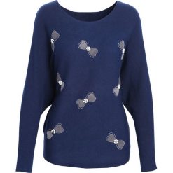 Swetry klasyczne damskie: Granatowy Sweter I Just Starting