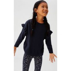 Mango Kids - Sweter dziecięcy Angie5 116-152 cm. Brązowe swetry dziewczęce z poliesteru, z okrągłym kołnierzem. W wyprzedaży za 49,90 zł.