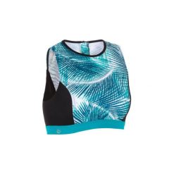 Góra kostiumu kąpielowego CARLA BONDI damska. Niebieskie t-shirty damskie OLAIAN, bez wzorów, z elastanu, bez rękawów. Za 79,99 zł.