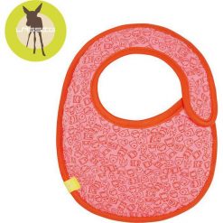 Lassig Śliniak bawełniany wodoodporny Little Monster koral - LTEXBS192. Różowe śliniaki marki Lässig, z bawełny. Za 31,99 zł.