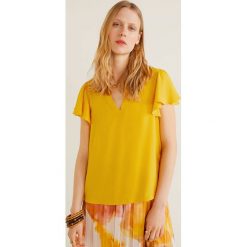 Mango - Top Anise. Białe bluzki damskie Mango, s, bez wzorów, z poliesteru, bez kołnierzyka. W wyprzedaży za 69,90 zł.