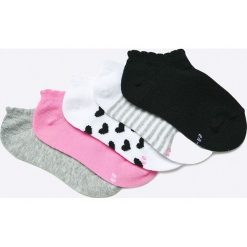 Blukids - Skarpetki dziecięce (5-pack). Szare skarpetki dziewczęce Blukids, bez wzorów, z elastanu. W wyprzedaży za 19,90 zł.
