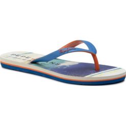 Japonki Pepe Jeans Beach Surfer PBS70027. Niebieskie klapki damskie Pepe Jeans, bez wzorów, z jeansu, bez obcasa. W wyprzedaży za 79,00 zł.