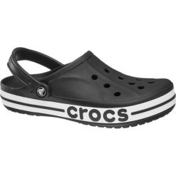 Klapki męskie Crocs czarne. Czarne klapki męskie Crocs, bez wzorów, z materiału. Za 119,90 zł.