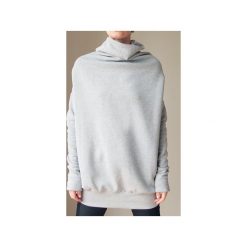 Szary golf buka bluza oversize. Szare bluzy damskie marki One mug a day, uniwersalny, bez wzorów, z bawełny, bez rękawów, długie, bez kaptura. Za 259,00 zł.